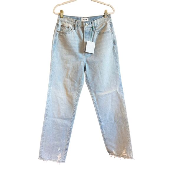 Pistola High Rise Straight Leg Ankle Jeans in Light Blue Malibu Wash Size 26 - Picture 8 of 8